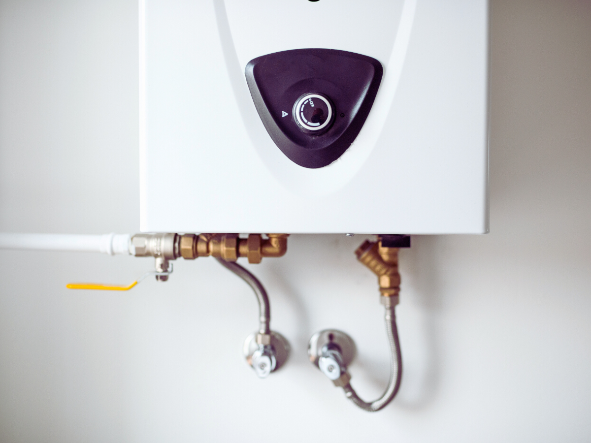 white gas powered tankless water heater