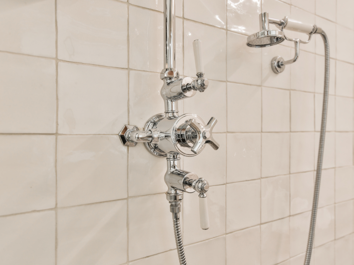 shower mixing valve in residential home